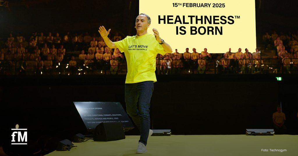 Nerio Alessandri, Gründer und Geschäftsführer von Technogym, stellt die neue Vision von Healthness™ vor