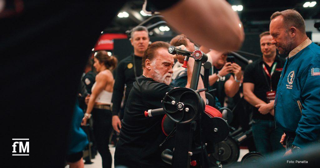 Arnold Schwarzenegger testet Panatta-Geräte beim Arnold Sports Festival in Columbus, Ohio