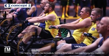 Teilnehmer der Invictus Games 2023 zeigen Stärke und Teamgeist im Indoor-Rudern, unterstützt von Concept2