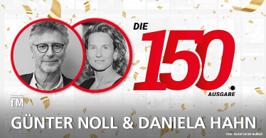 Günter Noll und Daniela Hahn von den Donna’s Frauenfitness Clubs gratulieren zur 150. Ausgabe der fitness MANAGEMENT international (fMi)