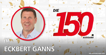 Eckbert Ganns, Geschäftsführer Life Fitness Europe GmbH, gratuliert der fMi zur 150. Ausgabe