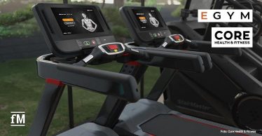 Die neuen Interface-Designs von EGYM auf den Cardio-Geräten von Core Health & Fitness