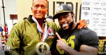 Maik Poersch (links) und Brandon Curry beim Arnold Sports Festival 2022.