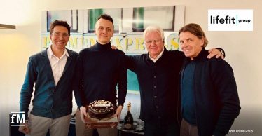 V.l. Christophe Collinet, CCO LifeFit Group, Viktor Kanzler, Senior Strategy Manager M&A bei der LifeFit Group, Martin Wurzel, Gesellschafter, Claus Maschke, Gründer und ehem. Besitzer SportsUp