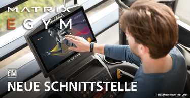 Vernetzte Trainingsfläche: Matrix und eGym arbeiten zusammen