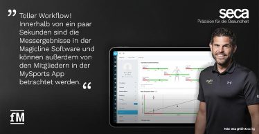 Dank einer Schnittstelle ist die seca TRU nun in der Magicline Software verfügbar.