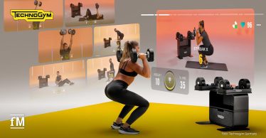 Super fürs Hometraining: Die Technogym Connected Dumbbells bieten zwölf Hantelsätze in einer Smart Solution