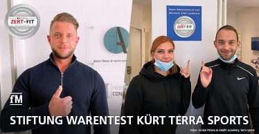 Stolz auf die Zertifizierung der Studios – Terra Sports wird als 'Bester EMS-Anbieter' ausgezeichnet