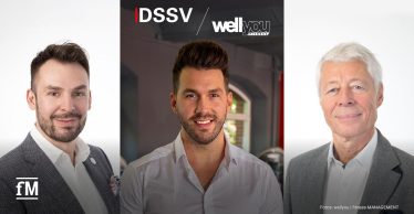 Janosch Marx (Aufsichtsrat DSSV) Markus Sigl (Geschäftsführer wellyou) und Thomas Wessinghage (1. Vorsitzender DSSV): Fitnessstudiokette wellyou tritt mit allen Studios dem DSSV e. V. bei